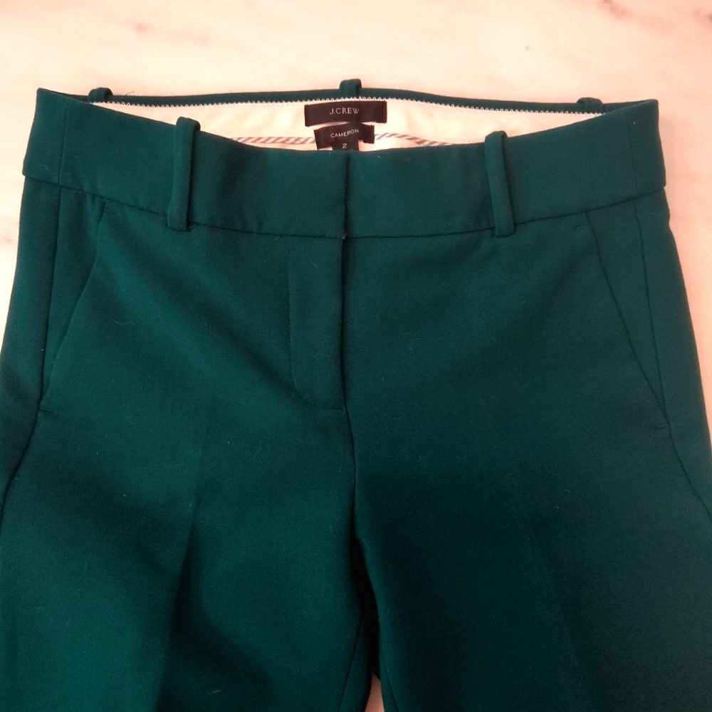J. Crew Cameron ankle pant 2 green